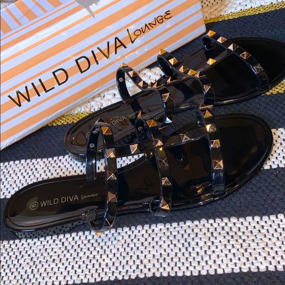 Steve Madden black studded sandal dupes 👡🖤